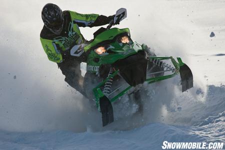 The Sno Pro 500’s snocross heritage makes it an aggressive mogul master.