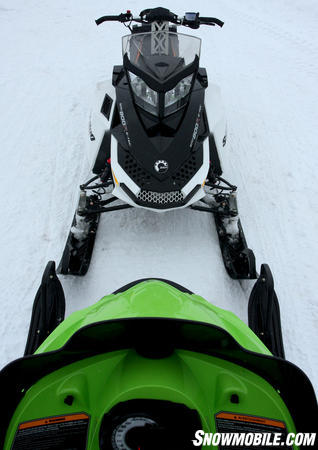 2011 Mountain Sled Evaluation Summit Stance vs M8
