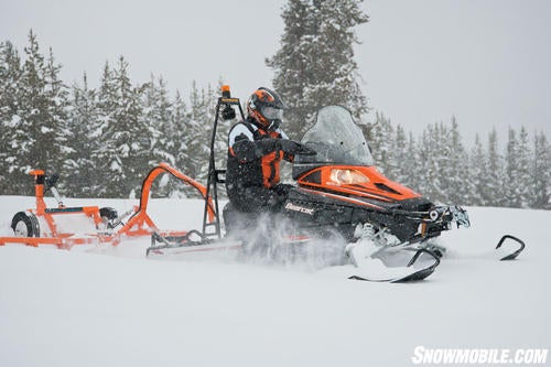 2012 Arctic Cat Bearcat Z1 XT groomer towing action