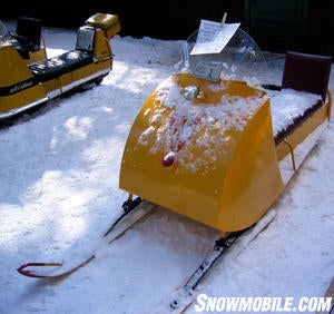 When the recreation-oriented, light-footed Ski-Doo arrived, it marked the end for the utilitarian Eliason. Bassett Image.