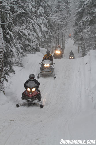 Group Snowmobile Ride Ontario