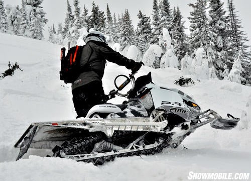 2013 Polaris 800 Pro-RMK White Sidehilling