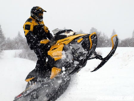 2013 Ski-Doo MXZ TNT 800 E-TEC tailstand closeup