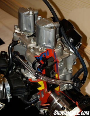 modern direct injection engine cutaway