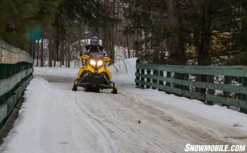 Snowmobile Bridge In Ontario