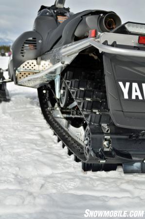 The two Nytro MTX variants – 153 and 162 – use Yamaha's Pro Mountain Air rear suspension in combination with two different track lengths fitted with 2.25-inch lugs.