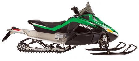 The carryover Twin Spar chassis and AWS VII front suspension highlight Arctic Cat’s fan-cooled F570 for 2014.