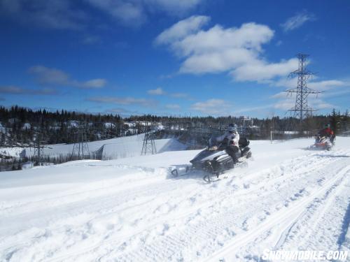 Blue Skies Open Snowmobile Trails
