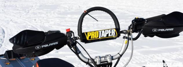 Keeping the needs of the mountain rider constantly in mind, Polaris equipped the Pro-RMK models with ProTaper bars, favored by many deep snow experts.