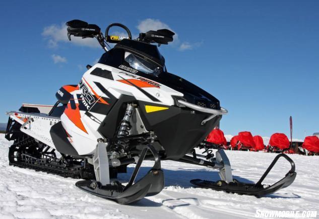 At an incredibly low 417 pounds, the Pro-RMK mountain sled weighs in less than most so-called lightweight high performance trail super sport sleds.