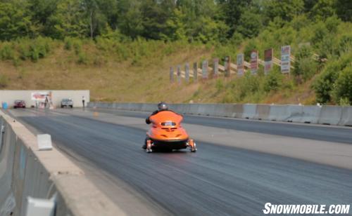 Snowmobile Asphalt Drag Racing