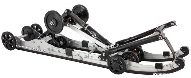 Available in either a 129-inch or 146-inch length, Yamaha’s new SlingShot rear suspension fits a Fox Float 3 for control and features simplified front and rear arm design, plus a pull-thru track tensioner to ease track maintenance. 2016 Yamaha Vector XTX 1.75 SlingShot