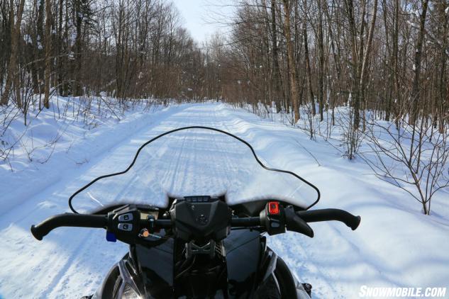 Ontario Snowmobile Trail Yamaha Cockpit
