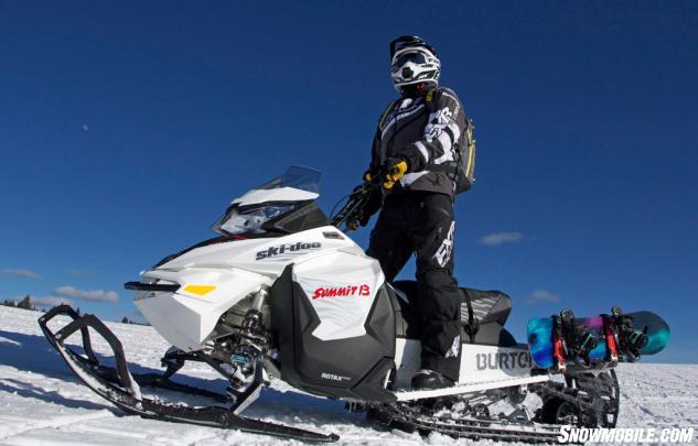 For 2016 Ski-doo and Burton Snowboards teamed up to develop the Summit Burton Edition. 2016 Ski-Doo Summit Burton Beauty