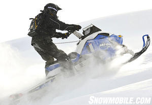Ski-Doo’s Summit X has one of the best power-to-weight ratios in the powder segment.