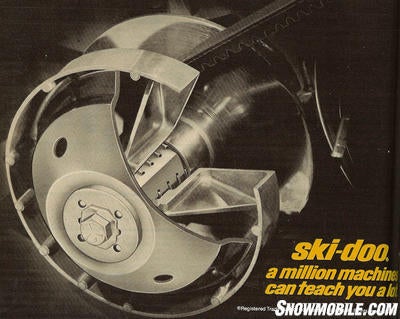 Ski-Doo's Square Shaft drive clutch replaced splines with a squared off shaft that was said to offer improved engagement.