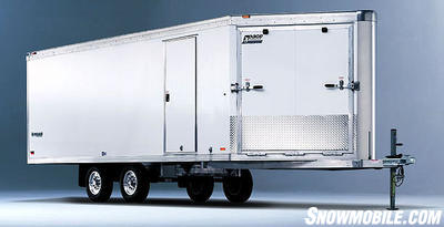 All-aluminum trailers like Pace-American’s Silver Arrow snowmobile trailers may keep rust at bay, but even they benefit from end-of-season care