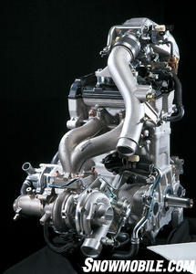 Turbocharging takes the base 4-stroke to 177 horsepower.