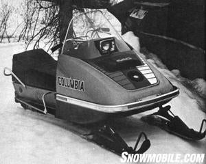 Nearing the end of its term as a snowmobile brand, the 1974 Columbia revealed smoother contours and more refinements in engine and suspension choices.