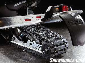Pulling you off-trail is a 136-inch long RipSaw track with 1.25 inch lug profile.