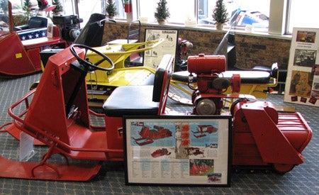 The World Snowmobile Headquarters in Eagle River, WI holds a rotating collection of early snowmobiles.