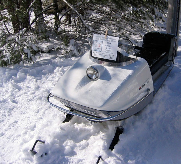 Snowmobile sales were expected to hit the one million mark and Yamaha wanted its 1968 SL 350 to grab a share of the market by offering sleds with innovations such as oil-injection and slide valve carburetors. 1968 Yamaha SL350