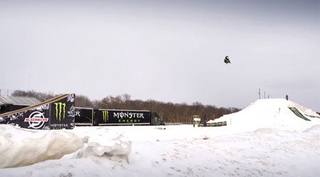 Paul Thacker's world record jump. (Photo by John Hanson)