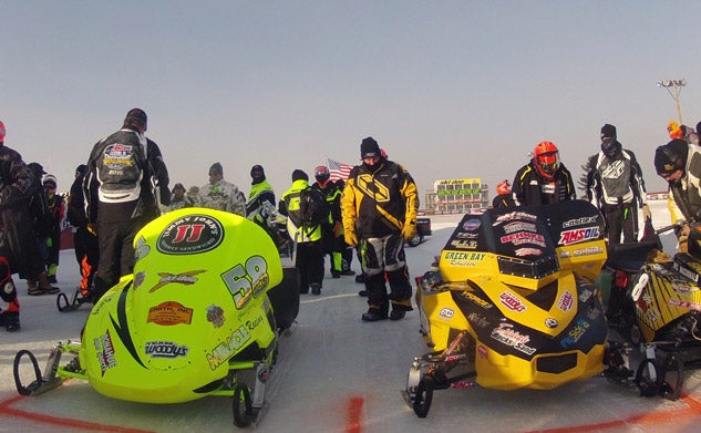 World Championship Snowmobile Derby Start