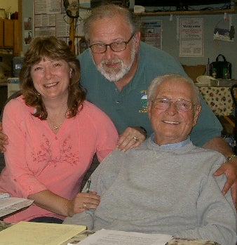 Original members of the ISHOF board included (right to left) founder Elmer Cone, treasurer Les Ollila, and secretary Shelly Brandstrom.
