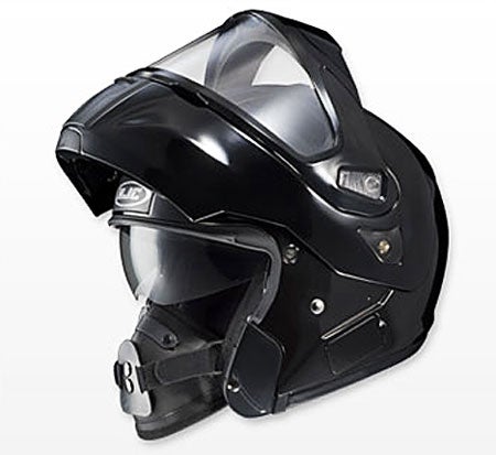 HJC’s top of the line full-face helmet is adaptable for Blue Tooth usage. (Image courtesy of HJC.)