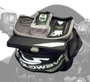 There’s ample room for a cell phone, digital camera and ore in Coldwave’s handlebar bag system.