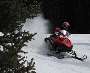 High Speed Cornering on a Snowmobile