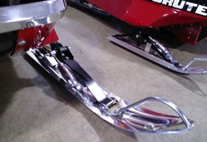 Racing sleds with leaf spring suspension and shocks