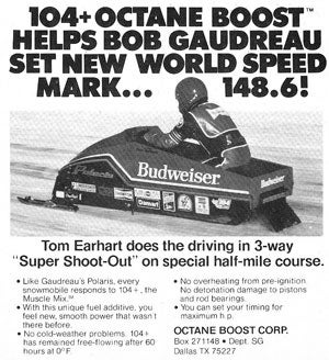 On February 24, 1982, the Budweiser sled reached 148.6 mph and set a new standard for speed.