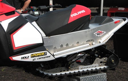 Special 14.75-inch wide by 121-inch long track features a 1.75-inch lug profile. Special 14.75-inch wide by 121-inch long track features a 1.75-inch lug profile.
