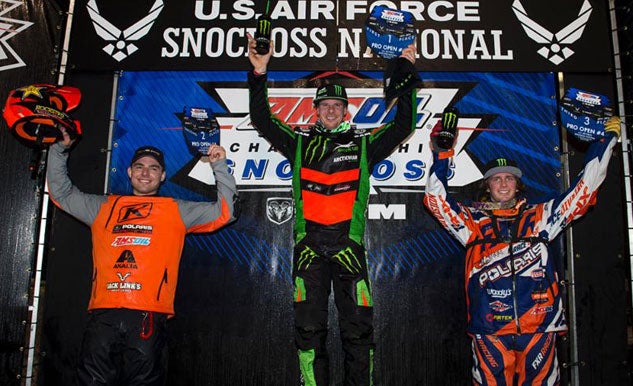 Fargo Snocross Pro Open Podium