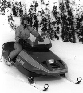 The 1987 Ski-Doo Stratos offered one-up comfort and easy steering.