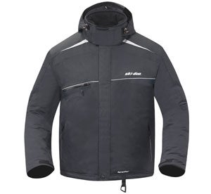Ski-Doo’s latest jacket features Sympatex and Primaloft insulation.