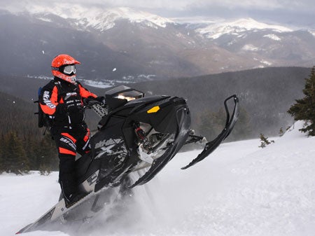 Ski-Doo’s mountain series of XP chassis models is one of the lightest powder sleds available.