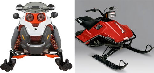 Ski-Doo Freestyle and Yamaha SnoScoot