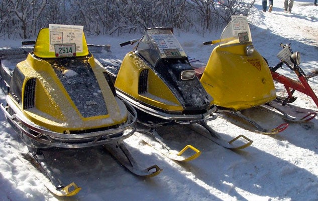 Vintage Ski-Doos at Bear Brook