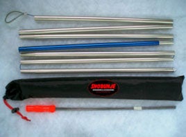 These snow probes fold and won’t take up much room in your pack, but can be lifesavers for those trapped in avalanche snow. (Image courtesy of Snobunje)