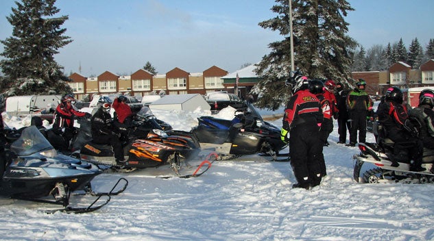 Snowmobile Group Ride