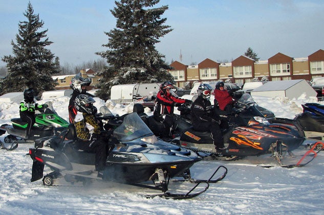 Snowmobile Parking Lot