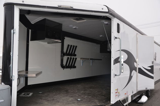 Enclosed Snowmobile Trailer Door