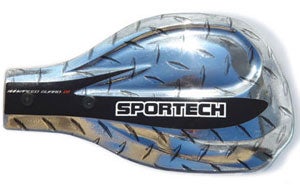 A quick add-on that adds both color and style to a sport sled are protective hand guards like these from Sportech.