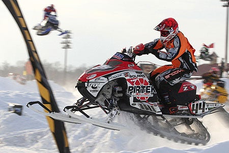 Two-time WSA Pro Stock Champion T.J. Gulla brilliantly navigates the Canterbury track in the 2008 Pro Open final.