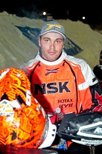 Tremblay is shown shortly after capturing third place in the Pro Open final at Canterbury.