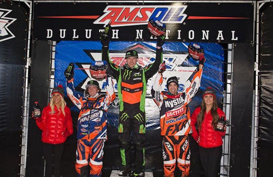 Duluth Snocross National Pro Podium