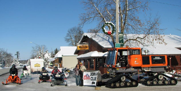 Downtown Wahkon Snowmobiling